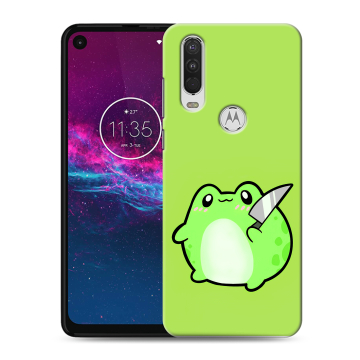 Силиконовый чехол на Motorola One Action с принтом Лягушенок