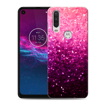 Силиконовый чехол на Motorola One Action с принтом Блестки