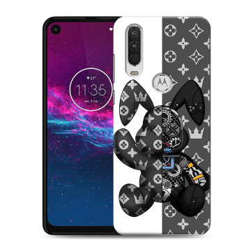 Силиконовый чехол на Motorola One Action с принтом Луи робот