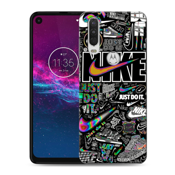 Силиконовый чехол на Motorola One Action с принтом Найк