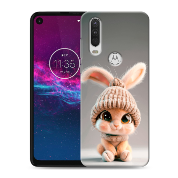 Силиконовый чехол на Motorola One Action с принтом Кролик