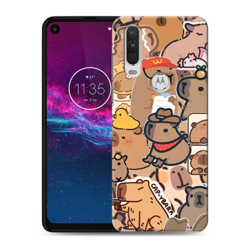 Силиконовый чехол на Motorola One Action с принтом капибара