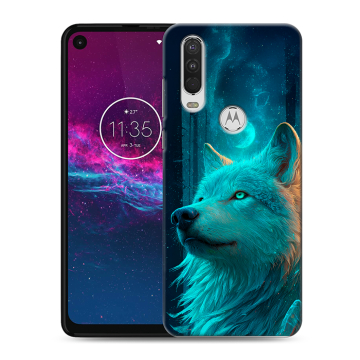 Силиконовый чехол на Motorola One Action с принтом бабочки саккура