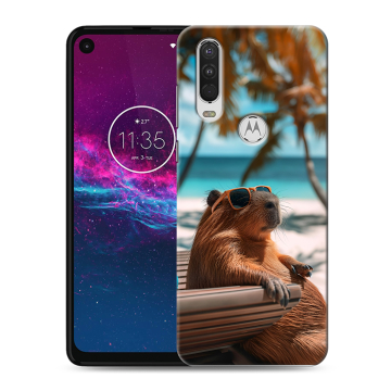 Силиконовый чехол на Motorola One Action с принтом Капибара