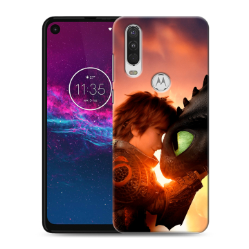 Силиконовый чехол на Motorola One Action с принтом Как приручить дракона