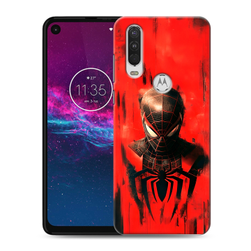Силиконовый чехол на Motorola One Action с принтом человек паук spiderman