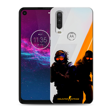 Силиконовый чехол на Motorola One Action с принтом Контер страйк Counter strike
