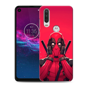 Силиконовый чехол на Motorola One Action с принтом Дедпул Deadpool