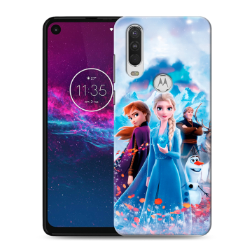 Силиконовый чехол на Motorola One Action с принтом Холодное сердце Frozen