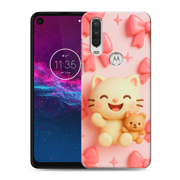 Силиконовый чехол на Motorola One Action с принтом для девочек