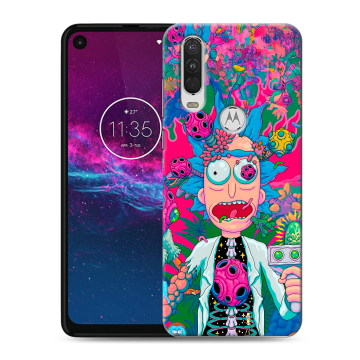 Силиконовый чехол на Motorola One Action с принтом Рик и Морти Rick Morty