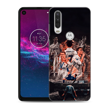 Силиконовый чехол на Motorola One Action с принтом Реал Роналдо Real Ronaldo