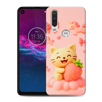 Силиконовый чехол на Motorola One Action с принтом для девочек