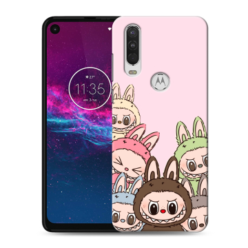 Силиконовый чехол на Motorola One Action с принтом Лабубу Силиконовый чехол на Motorola One Action с принтом Лабубу