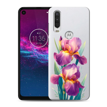 Силиконовый чехол на Motorola One Action с принтом Цветы орхидеи Силиконовый чехол на Motorola One Action с принтом Цветы орхидеи