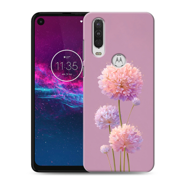 Силиконовый чехол на Motorola One Action с принтом Цветы Силиконовый чехол на Motorola One Action с принтом Цветы