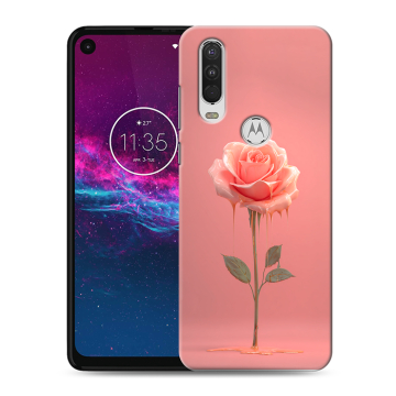 Силиконовый чехол на Motorola One Action с принтом Розовая роза Силиконовый чехол на Motorola One Action с принтом Розовая роза