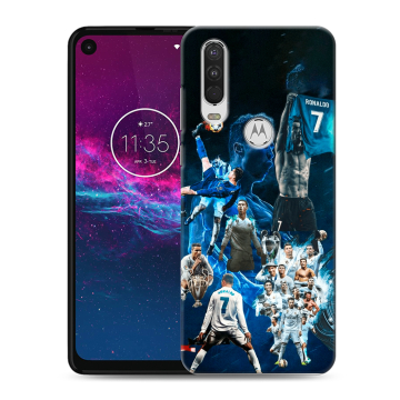 Силиконовый чехол на Motorola One Action с принтом Реал Роналдо