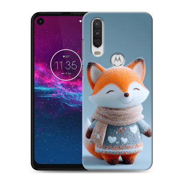 Силиконовый чехол на Motorola One Action с принтом Лиса Силиконовый чехол на Motorola One Action с принтом Лиса