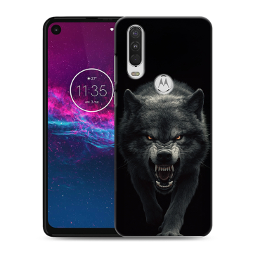 Силиконовый чехол на Motorola One Action с принтом Волк