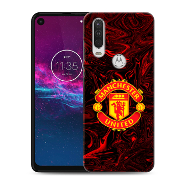 Силиконовый чехол на Motorola One Action с принтом Manchester United Силиконовый чехол на Motorola One Action с принтом Manchester United