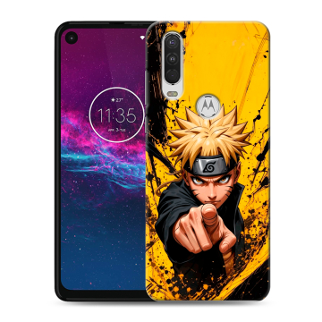 Силиконовый чехол на Motorola One Action с принтом Naruto Наруто