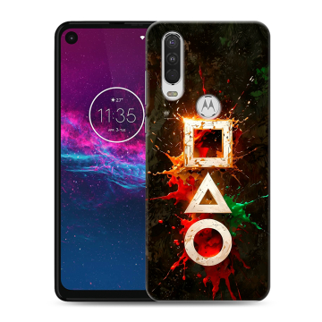 Силиконовый чехол на Motorola One Action с принтом Squid Game Игра кальмара