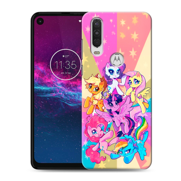 Силиконовый чехол на Motorola One Action с принтом My little pony Дружба чудо