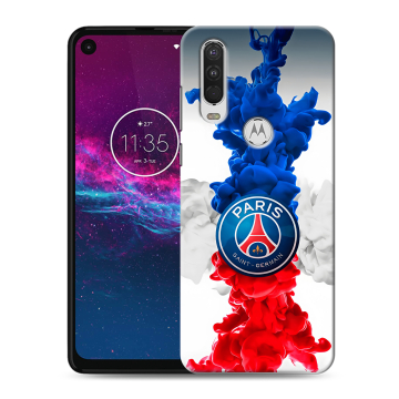 Силиконовый чехол на Motorola One Action с принтом PSG ПСЖ Силиконовый чехол на Motorola One Action с принтом PSG ПСЖ