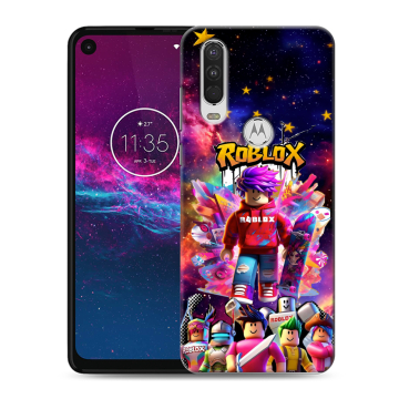 Силиконовый чехол на Motorola One Action с принтом Roblox Роблокс