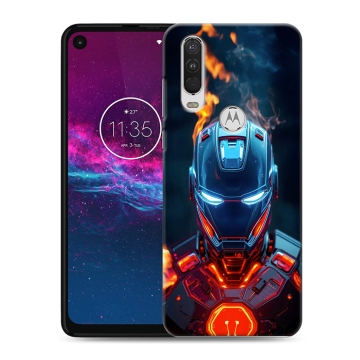 Силиконовый чехол на Motorola One Action с принтом IronMan Железный человек
