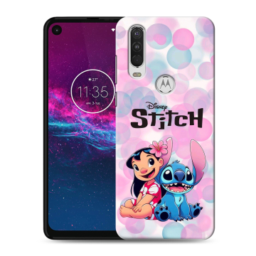 Силиконовый чехол на Motorola One Action с принтом Лило и Стич