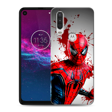 Силиконовый чехол на Motorola One Action с принтом Spiderman Человек паук