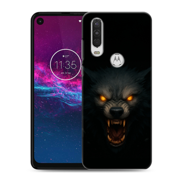 Силиконовый чехол на Motorola One Action с принтом Волк Силиконовый чехол на Motorola One Action с принтом Волк