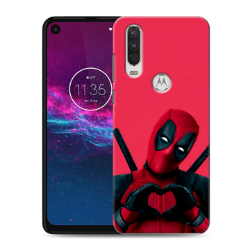 Силиконовый чехол на Motorola One Action с принтом Дедпул Deadpool
