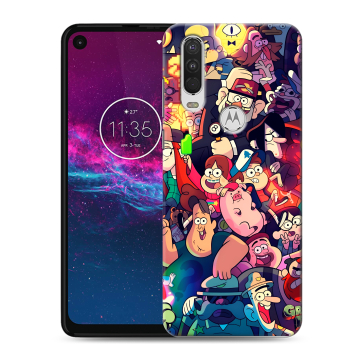 Силиконовый чехол на Motorola One Action с принтом Gravity Falls Гравити Фолз