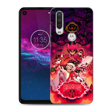 Силиконовый чехол на Motorola One Action с принтом Hazbin Hotel Отель Хазбин