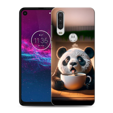 Силиконовый чехол на Motorola One Action с принтом смешная панда