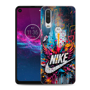 Силиконовый чехол на Motorola One Action с принтом Nike Найк
