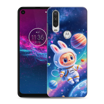 Силиконовый чехол на Motorola One Action с принтом Labubu Лабубу