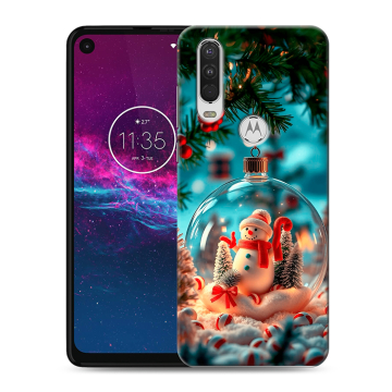 Силиконовый чехол на Motorola One Action с принтом Новый год Силиконовый чехол на Motorola One Action с принтом Новый год
