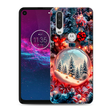 Силиконовый чехол на Motorola One Action с принтом Новый год Силиконовый чехол на Motorola One Action с принтом Новый год
