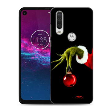 Силиконовый чехол на Motorola One Action с принтом Новый год Гринч Силиконовый чехол на Motorola One Action с принтом Новый год Гринч