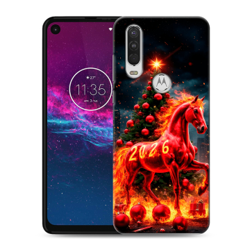 Силиконовый чехол на Motorola One Action с принтом Новый год Силиконовый чехол на Motorola One Action с принтом Новый год
