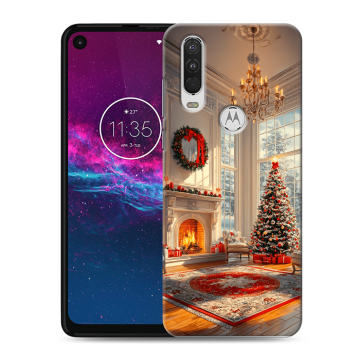Силиконовый чехол на Motorola One Action с принтом Новый год Силиконовый чехол на Motorola One Action с принтом Новый год