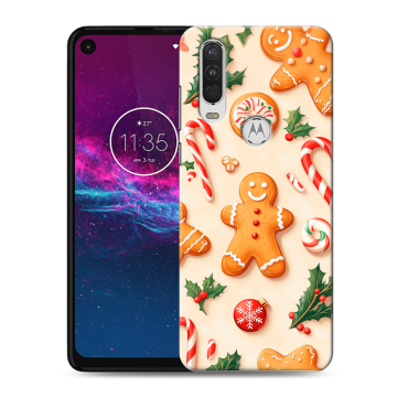 Силиконовый чехол на Motorola One Action с принтом Новый год Силиконовый чехол на Motorola One Action с принтом Новый год