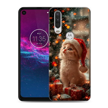 Силиконовый чехол на Motorola One Action с принтом Новый год Силиконовый чехол на Motorola One Action с принтом Новый год