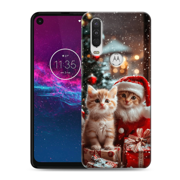 Силиконовый чехол на Motorola One Action с принтом Новый год Силиконовый чехол на Motorola One Action с принтом Новый год