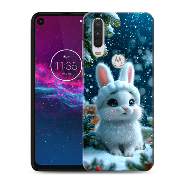 Силиконовый чехол на Motorola One Action с принтом Новый год Силиконовый чехол на Motorola One Action с принтом Новый год