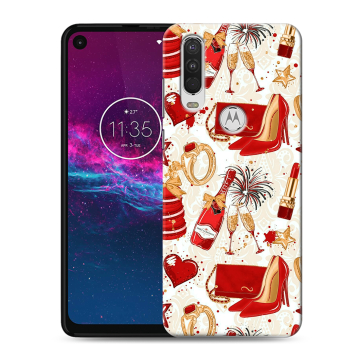 Силиконовый чехол на Motorola One Action с принтом Новый год Силиконовый чехол на Motorola One Action с принтом Новый год
